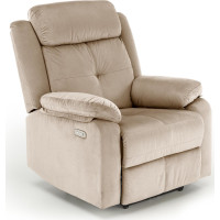 Elektrické polohovací křeslo LORIS - čalouněné látkou - béžové