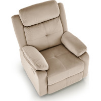 Elektrické polohovací křeslo LORIS - čalouněné látkou - béžové