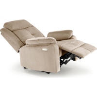 Elektrické polohovací křeslo LORIS - čalouněné látkou - béžové