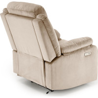 Elektrické polohovací křeslo LORIS - čalouněné látkou - béžové