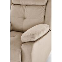 Elektrické polohovací křeslo LORIS - čalouněné látkou - béžové
