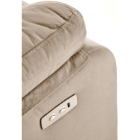 Elektrické polohovací křeslo LORIS - čalouněné látkou - béžové