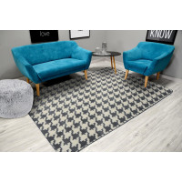 Plyšový koberec 3D Home - Clover - šedý, 140x200 cm