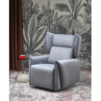 Elektrické polohovací křeslo GELATO - čalouněné látkou - popelavě šedé