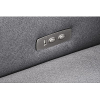 Elektrické polohovací křeslo GELATO - čalouněné látkou - popelavě šedé