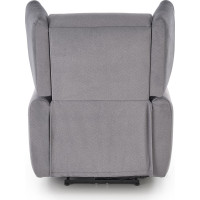 Elektrické polohovací křeslo GELATO - čalouněné látkou - popelavě šedé