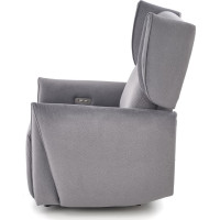 Elektrické polohovací křeslo GELATO - čalouněné látkou - popelavě šedé