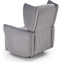 Elektrické polohovací křeslo GELATO - čalouněné látkou - popelavě šedé