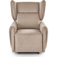 Elektrické polohovací křeslo GELATO - čalouněné látkou - béžové