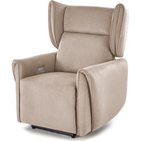 Elektrické polohovací křeslo GELATO - čalouněné látkou - béžové