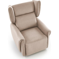 Elektrické polohovací křeslo GELATO - čalouněné látkou - béžové
