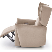Elektrické polohovací křeslo GELATO - čalouněné látkou - béžové