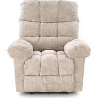 Elektrické polohovací křeslo AMORE - čalouněné látkou - béžové