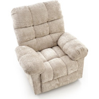 Elektrické polohovací křeslo AMORE - čalouněné látkou - béžové