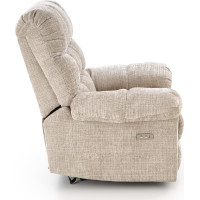 Elektrické polohovací křeslo AMORE - čalouněné látkou - béžové
