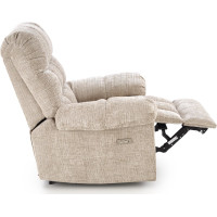 Elektrické polohovací křeslo AMORE - čalouněné látkou - béžové