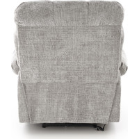 Elektrické polohovací křeslo AMORE - čalouněné látkou - popelavě šedé