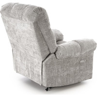 Elektrické polohovací křeslo AMORE - čalouněné látkou - popelavě šedé