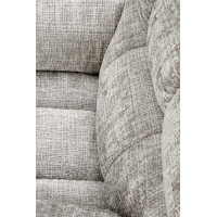 Elektrické polohovací křeslo AMORE - čalouněné látkou - popelavě šedé