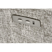 Elektrické polohovací křeslo AMORE - čalouněné látkou - popelavě šedé