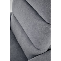 Elektrické polohovací křeslo CARINIO - čalouněné látkou - popelavě šedé