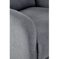 Elektrické polohovací křeslo CARINIO - čalouněné látkou - popelavě šedé