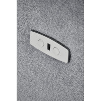 Elektrické polohovací křeslo CARINIO - čalouněné látkou - popelavě šedé