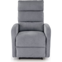 Elektrické polohovací křeslo CARINIO - čalouněné látkou - popelavě šedé