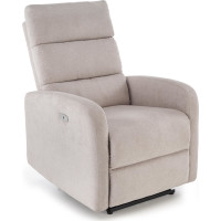 Elektrické polohovací křeslo CARINIO - čalouněné látkou - béžové