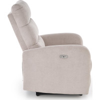 Elektrické polohovací křeslo CARINIO - čalouněné látkou - béžové