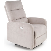 Elektrické polohovací křeslo CARINIO - čalouněné látkou - béžové