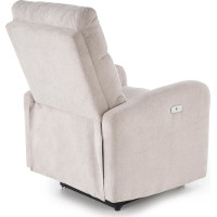 Elektrické polohovací křeslo CARINIO - čalouněné látkou - béžové