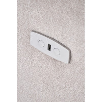 Elektrické polohovací křeslo CARINIO - čalouněné látkou - béžové