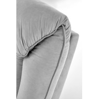 Elektrické polohovací křeslo HORTON - čalouněné látkou - popelavě šedé