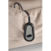 Elektrické polohovací křeslo HORTON - čalouněné látkou - béžové