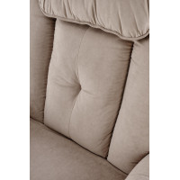 Elektrické polohovací křeslo HORTON - čalouněné látkou - béžové