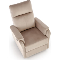Elektrické polohovací křeslo CROCUS - čalouněné látkou - béžové