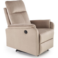 Elektrické polohovací křeslo CROCUS - čalouněné látkou - béžové