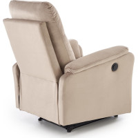 Elektrické polohovací křeslo CROCUS - čalouněné látkou - béžové