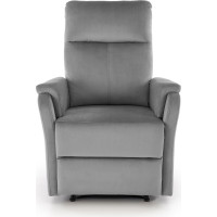 Elektrické polohovací křeslo CROCUS - čalouněné látkou - popelavě šedé