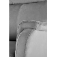 Elektrické polohovací křeslo CROCUS - čalouněné látkou - popelavě šedé