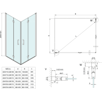 Gelco LORO obdélníkový sprchový kout 1000x700mm, rohový vstup GN4710-2