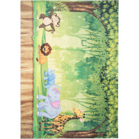 Dětský koberec EMMA - Zvířátka v džungli, 80x150 cm