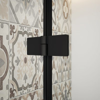 Gelco TRINITY BLACK čtvercový sprchový kout 900x900mm, matné sklo, levé GT5690-90ML-B