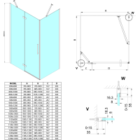 Gelco TRINITY GOLD MATT obdélníkový sprchový kout 1000x900mm, matné sklo, levé GT5690-10ML-G
