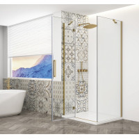 Gelco TRINITY GOLD MATT čtvercový sprchový kout 1000x1000mm, čiré sklo, levé GT5610-10CL-G