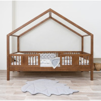 Dětská domečková postel z masivu borovice LUNA S 20 - 160x80 cm