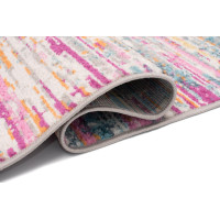 Kusový koberec AZUR static - šedý/růžový/modrý, 120x170 cm