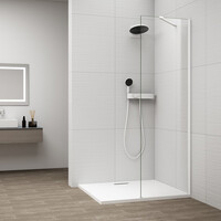 Polysan ESCA WHITE MATT jednodílná sprchová zástěna k instalaci ke stěně, sklo čiré, 600 mm ES1060-03