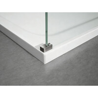 Polysan ESCA GUN METAL jednodílná sprchová zástěna k instalaci ke stěně, sklo čiré, 500 mm ES1050-11